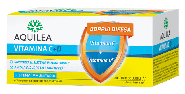 Aquilea Vitamina C+D 28 Bustine Stick - Aquilea Vitamina C+D 28 Bustine Stick