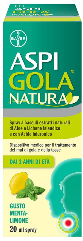 Aspi Gola Natura Spray Menta Limone 20 Ml - Aspi Gola Natura Spray Menta Limone 20 Ml