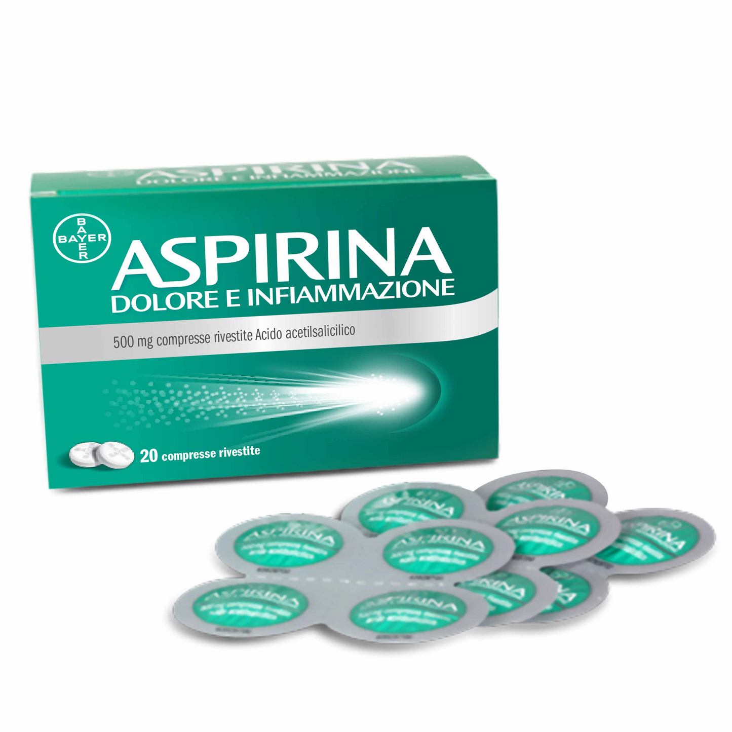 Aspirina Dolore E Infiammazione Per Dolori Muscolari Articolari 20 Compresse