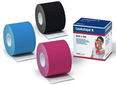Benda Adesiva Leukotape K Per Taping Fisioterapico Larghezza5 Cm Lunghezza 5 M Colore Azzurro In Rotolo