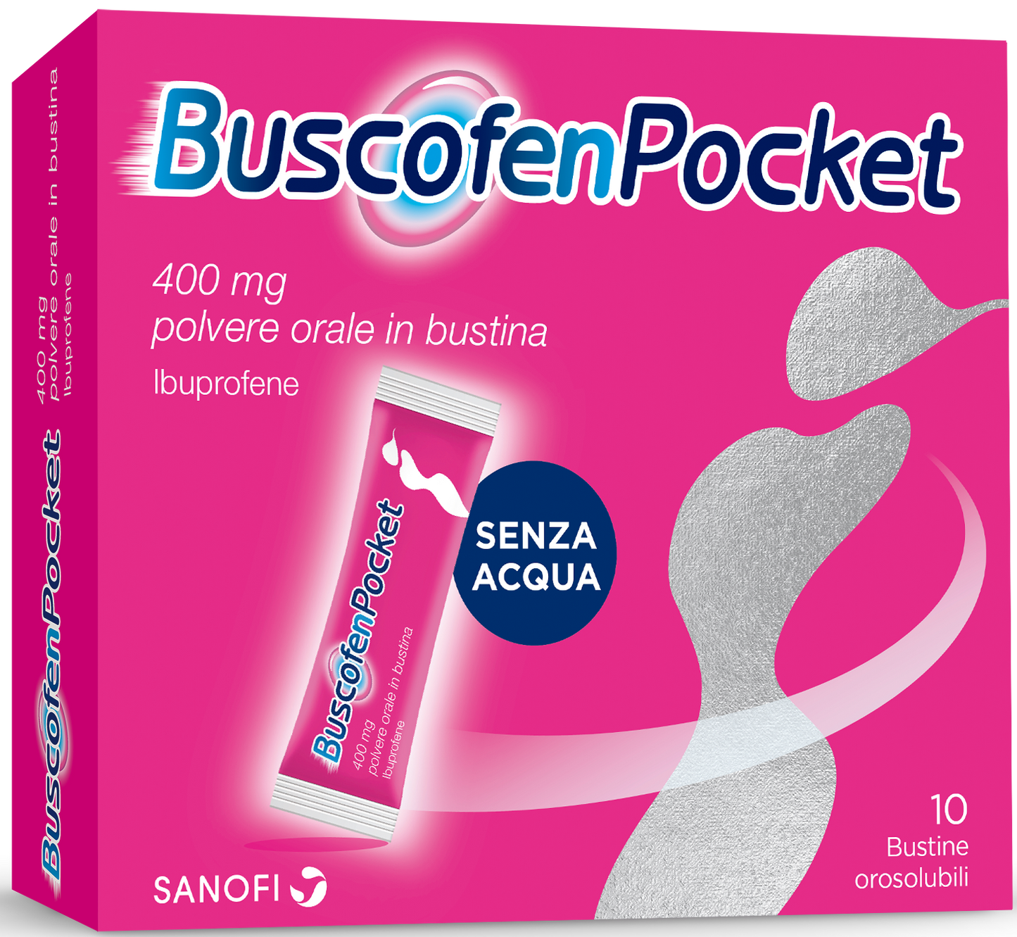 BuscofenPocket 400mg Con Ibuprofene Analgesico Contro Dolori Da Ciclo 10 Bustine