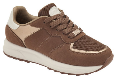 Calzatura Beverly Laces 22 Suede+Mesh+Synthetic Woman Cognacpelle Scamosciata + Tessuto + Similpelle 39