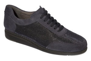 Calzatura Janet Sneaker Glitexsue-W Navy Blue 36 Tessuto Glitterato + Pelle Scamosciata Collezione Aw20