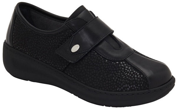 Calzatura Magali' Elasticated+Leather Woman Black Elasticizzato + Pelle 40