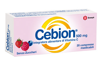 Cebion Masticabile Senza Zucchero Vitamina C 500 Mg 20 Compresse