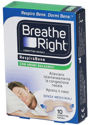 Cerotti Nasali Breathe Right Balsamici 10 Pezzi
