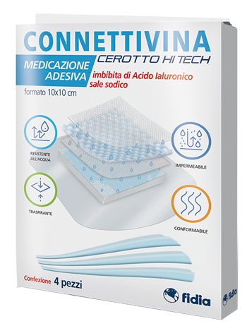 Connettivina Cerotto Hitech 10x10cm 4 Pezzi - Connettivina Cerotto Hitech 10x10cm 4 Pezzi