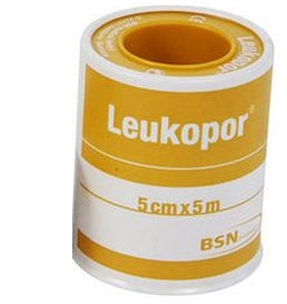 Cerotto In Rocchetto Leukopor Ipoallergenico Tessuto Non Tessuto Bianco 5X500 Cm