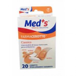 Cerotto Meds Strips Poliuretano Ipoallergenico Classico Assortiti 20 Pezzi - Cerotto Meds Strips Poliuretano Ipoallergenico Classico Assortiti 20 Pezzi