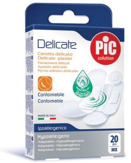 Cerotto Pic Delicate Mix 20 Cerotti Antibatterico - Cerotto Pic Delicate Mix 20 Cerotti Antibatterico