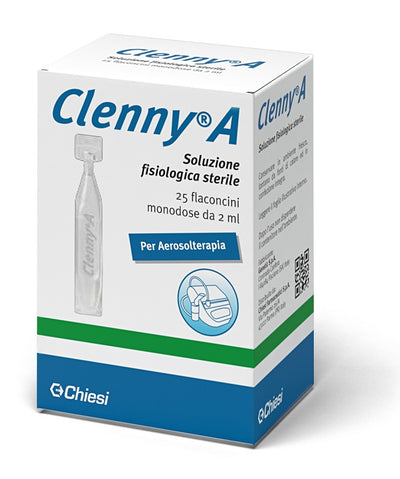 Clenny A Soluzione Fisiologica Sterile Per Aerosolterapia 25Flaconcini Monodose Da 2 Ml