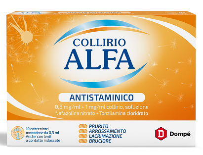 COLLIRIO ALFA ANTISTAMINICO 0,8 MG/ML + 1 MG/ML COLLIRIO, SOLUZIONE - COLLIRIO ALFA ANTISTAMINICO 0,8 MG/ML + 1 MG/ML COLLIRIO, SOLUZIONE