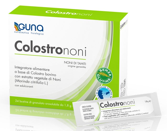 Guna ColostroNoni 24 Bustine Orosolubili Integratore Intestinale