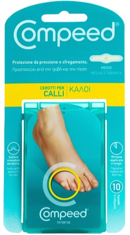 Compeed Cerotti Per Calli Medio 10 Pezzi - Compeed Cerotti Per Calli Medio 10 Pezzi