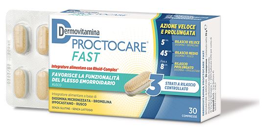 Dermovitamina Proctocare Fast 30 Compresse - Dermovitamina Proctocare Fast 30 Compresse