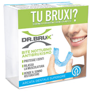 Dr. Brux Bite Notte Antibruxismo arcata dentale superiore Azzurro