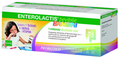 Enterolactis Bevibile Bambini 12 Flaconcini Da 10 Ml
