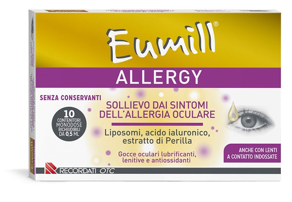 Eumill Allergy Gocce Oculari 10 Flaconcini Da 0,5 Ml - Eumill Allergy Gocce Oculari 10 Flaconcini Da 0,5 Ml