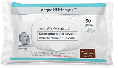 Fiocchi Di Riso Acqua Non Acqua Salviette Detergenti 60 Pezzi