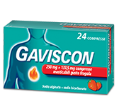 Gaviscon 24 Compresse Gusto Fragola 250+133,5mg