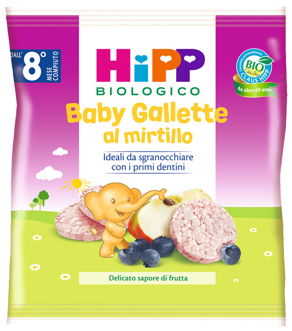 Hipp Baby Gallette Di Riso Al Mirtillo 30 G - Hipp Baby Gallette Di Riso Al Mirtillo 30 G