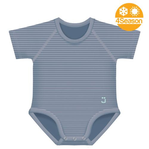 J Bimbi Body 0-36M Bio Cotton 4Season Righe Blu - J Bimbi Body 0-36M Bio Cotton 4Season Righe Blu