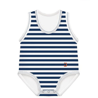 J Bimbi Body 0-36M Bio Cotton Summer Righe Blu Scuro-Bianco