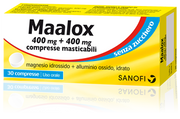 MAALOX 400 MG + 400 MG COMPRESSE MASTICABILI SENZA ZUCCHERO
