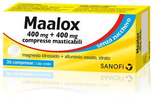 MAALOX 400 MG + 400 MG COMPRESSE MASTICABILI SENZA ZUCCHERO