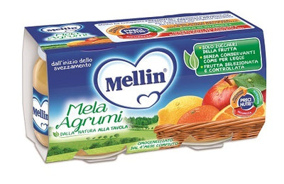 Mellin Omogeneizzato Mela Agrumi 100 G 2 Pezzi