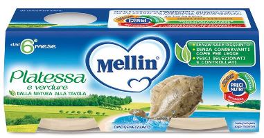 Mellin Omogeneizzato Platessa 2X80 G