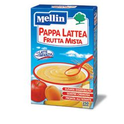 Mellin Pappa Latte Frutta 250 G Nuovo Formato