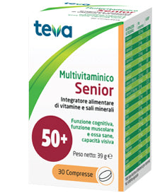 Multivitaminico Senior Teva 30 Compresse 39 G - Multivitaminico Senior Teva 30 Compresse 39 G