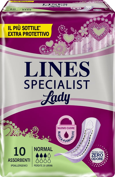 Pannolone Sagomato Lines Specialist Normal 10 Pezzi