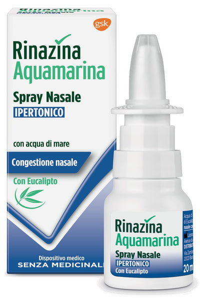 Rinazina Aquamarina Spray Nasale Ipertonico Con Eucalipto 20Ml