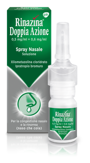 RINAZINA DOPPIA AZIONE 0,5 MG/ML + 0,6 MG/ML SPRAY NASALE, SOLUZIONE