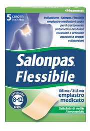 SALONPAS FLESSIBILE, 105 MG/31,5 MG, EMPIASTRO MEDICATO SALICILATO DIMETILE / LEVOMENTOLO
