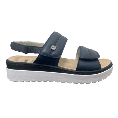 Camaiore Sandal Leather Woman Navy Blue 40 Materiale Pelle Fodera Tomaia Similpelle Sottopiede Pelle Scamosciata Suola Pu Fitting F Altezza Tacco 25 Collezione Ss23