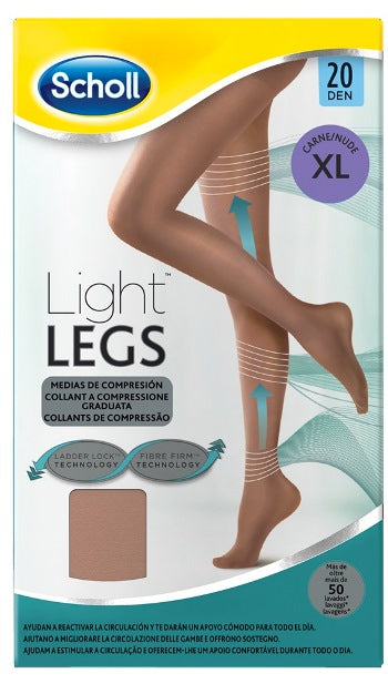 Scholl Lightlegs 20 Denari Taglia Xl Colore Nude 1 Paio