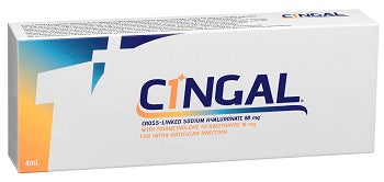 Siringa Preriempita Intra Articolare Cingal 4 Ml 22Mg/Ml Acido Reticolato Con 4,5 Mg/Ml Triamcinolone Esacetonide - Siringa Preriempita Intra Articolare Cingal 4 Ml 22Mg/Ml Acido Reticolato Con 4,5 Mg/Ml Triamcinolone Esacetonide