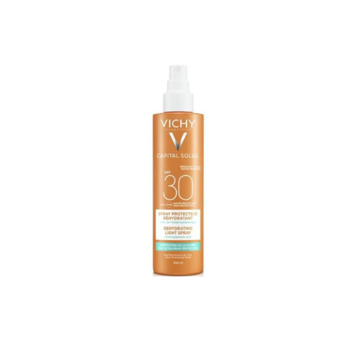 Vichy Capital Soleil Solare Spray Anti-Disidratazione Texture Ultra-Leggera 30SPF 200 ml - Vichy Capital Soleil Solare Spray Anti-Disidratazione Texture Ultra-Leggera 30SPF 200 ml