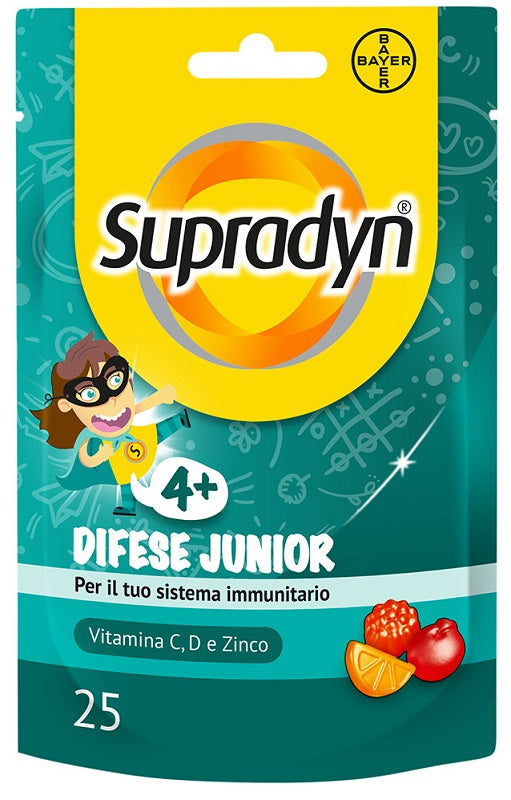 Supradyn Difese Junior Integratore Difese Immunitarie con Vitamina C D e Zinco 25 Caramelle Gommose - Supradyn Difese Junior Integratore Difese Immunitarie con Vitamina C D e Zinco 25 Caramelle Gommose