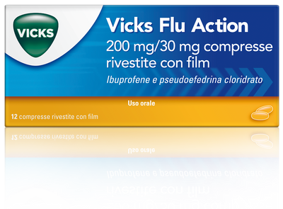 VICKS FLU ACTION 200 MG/30 MG COMPRESSE RIVESTITE CON FILM