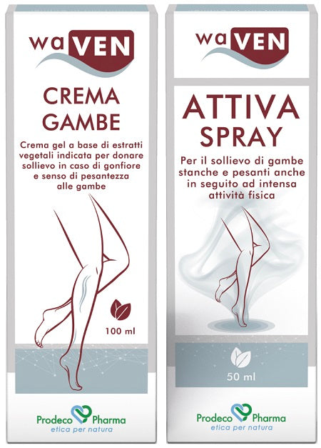 Waven Crema Gambe 100 Ml + Attiva Spray 50 Ml - Waven Crema Gambe 100 Ml + Attiva Spray 50 Ml