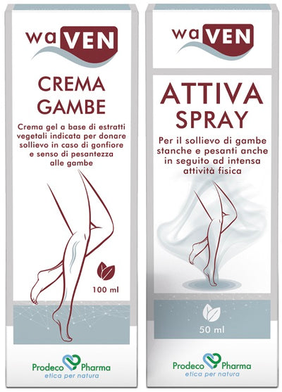 Waven Crema Gambe 100 Ml + Attiva Spray 50 Ml